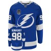 Tampa Bay Lightning tröja Mikhail Sergachev 98 Adidas Stanley Cup 2022 Blå Authentic - NHL Tröjor Herr